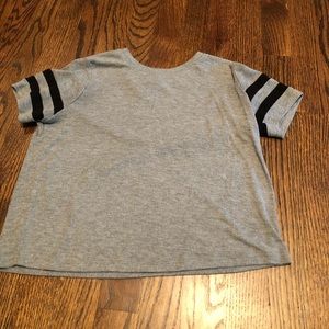 kids grey crop top
